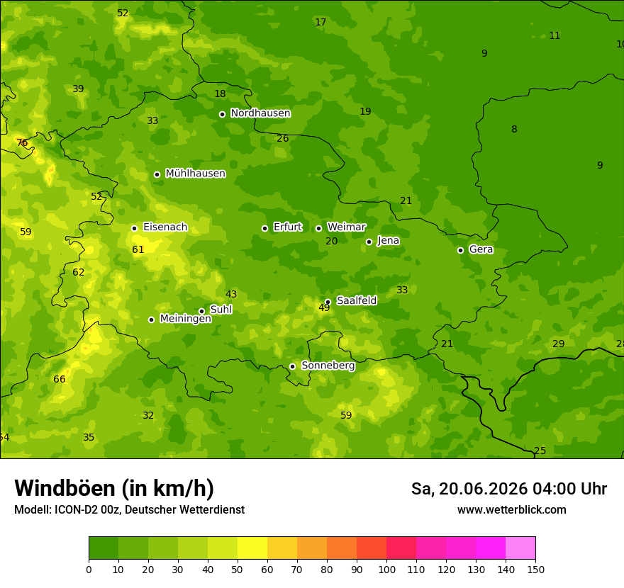 Maximale Windböen
