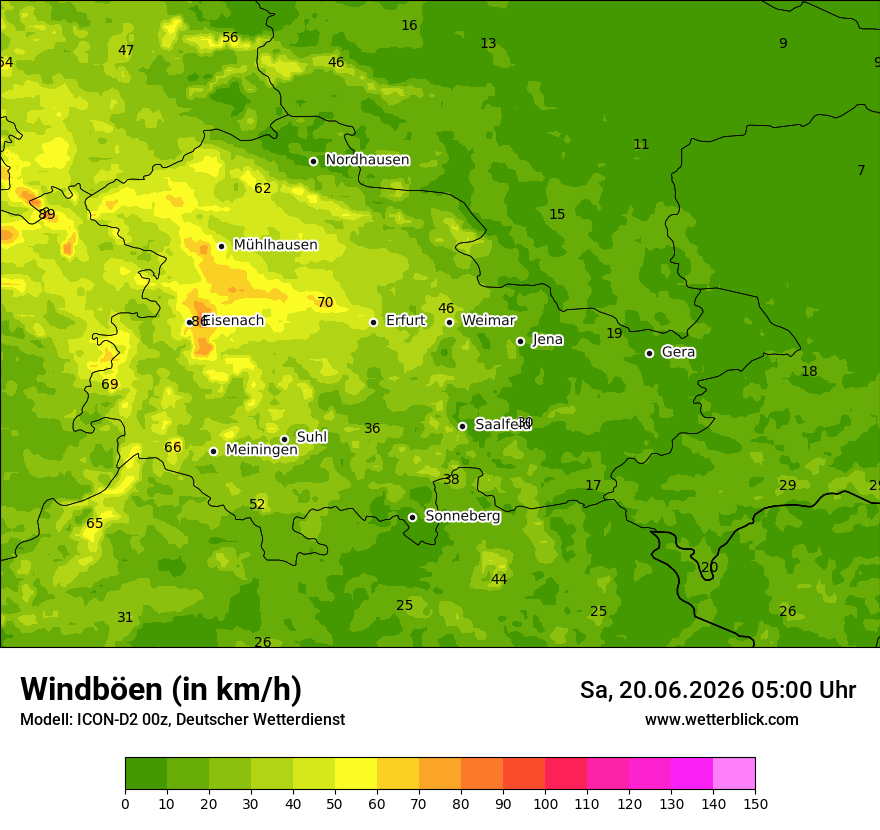 Maximale Windböen