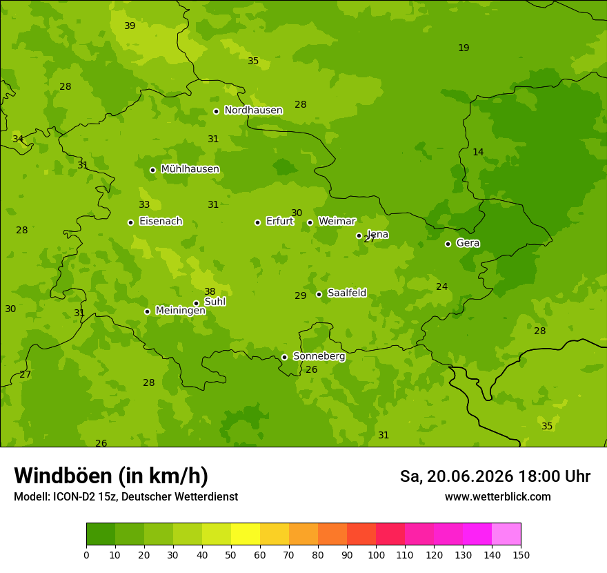 Maximale Windböen