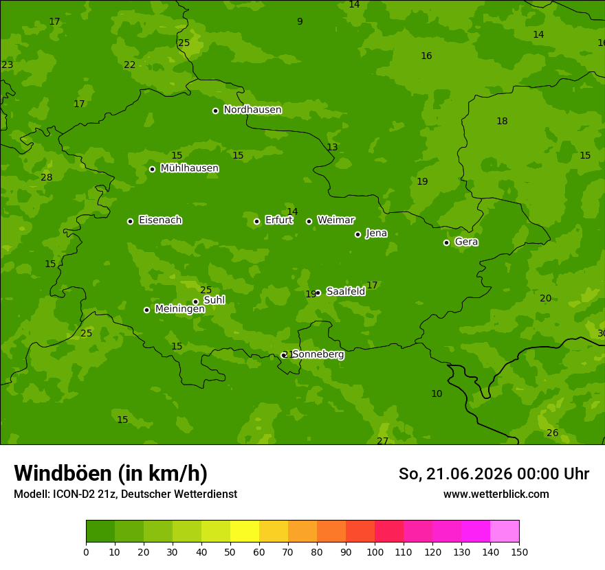 Maximale Windböen