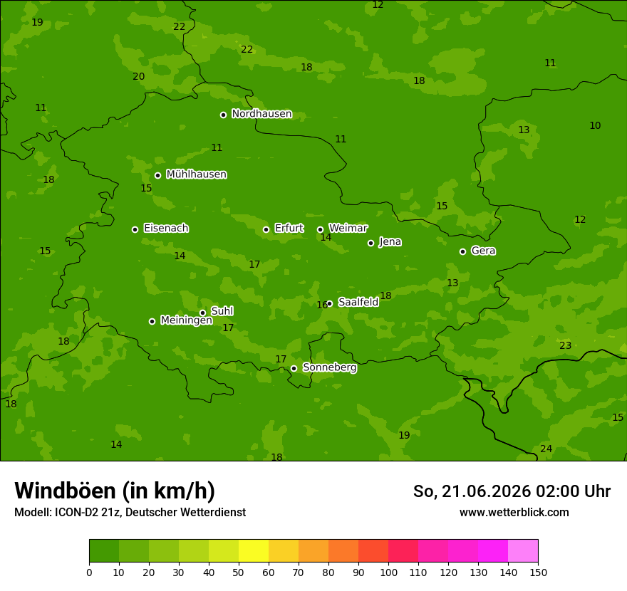 Maximale Windböen
