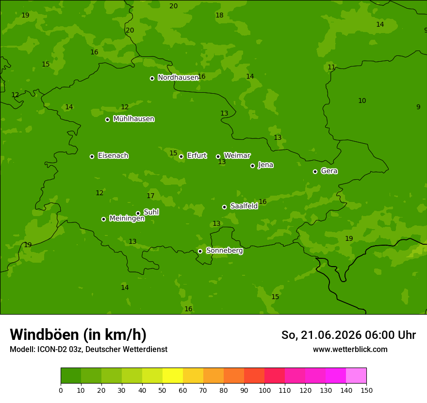 Maximale Windböen