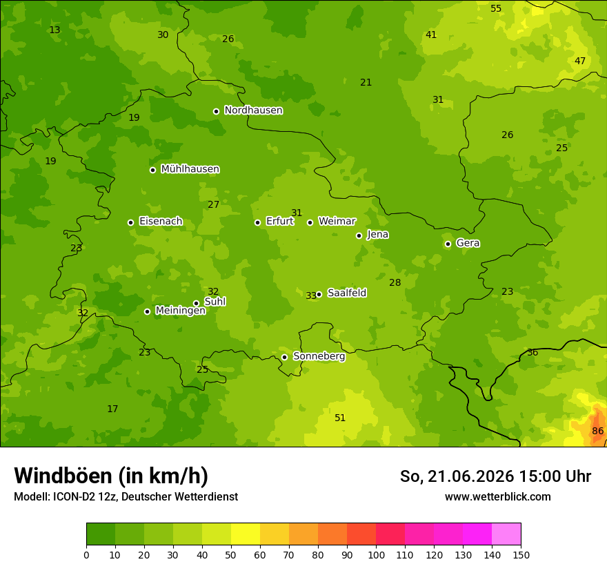 Maximale Windböen