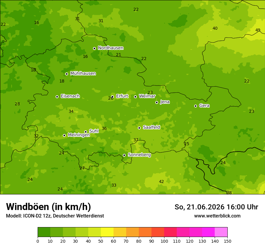 Maximale Windböen