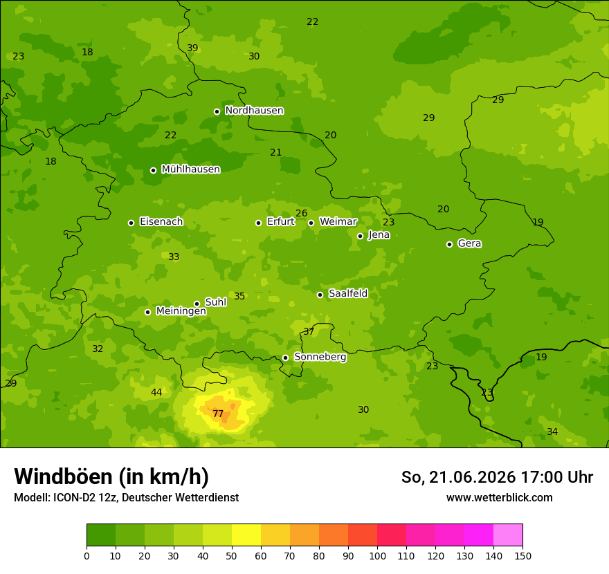 Maximale Windböen