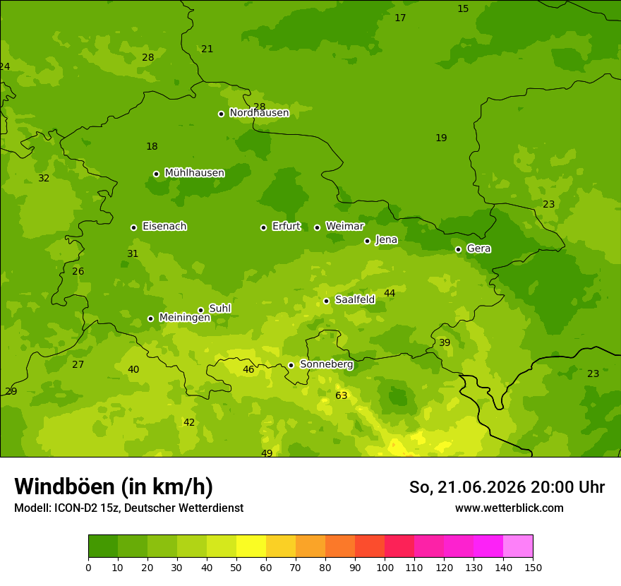 Maximale Windböen