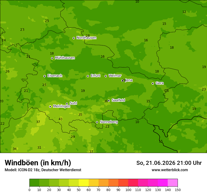 Maximale Windböen