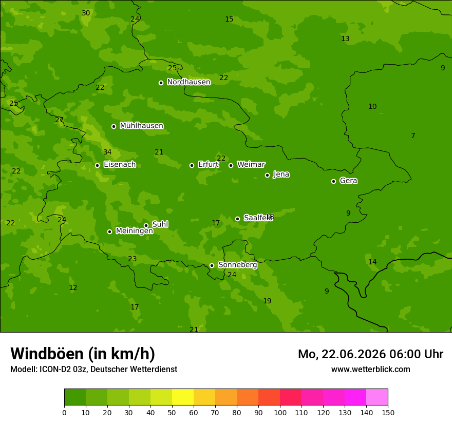 Maximale Windböen