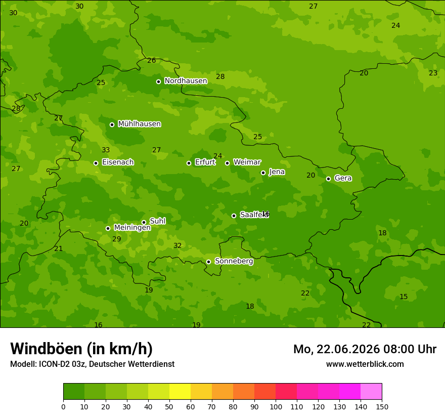 Maximale Windböen