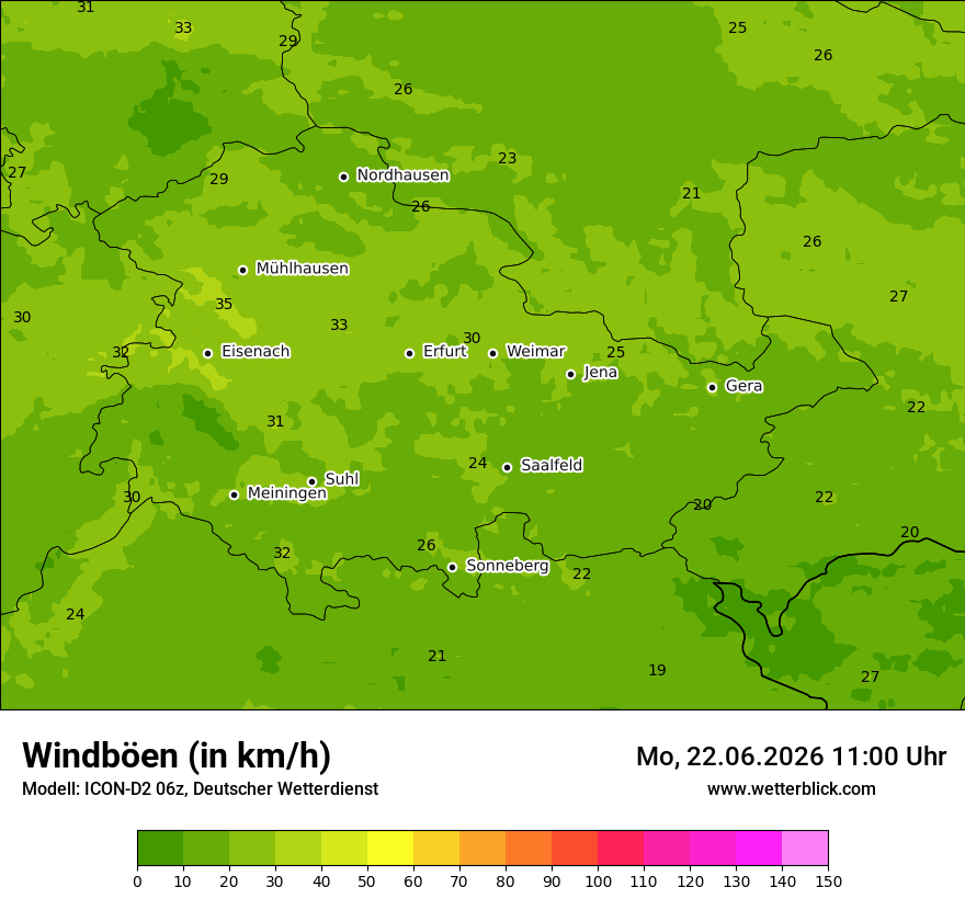 Maximale Windböen