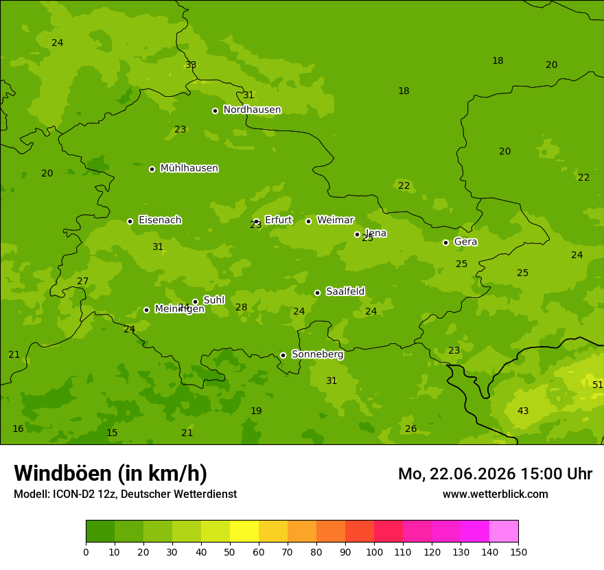 Maximale Windböen