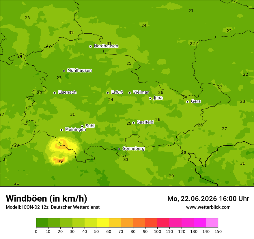 Maximale Windböen