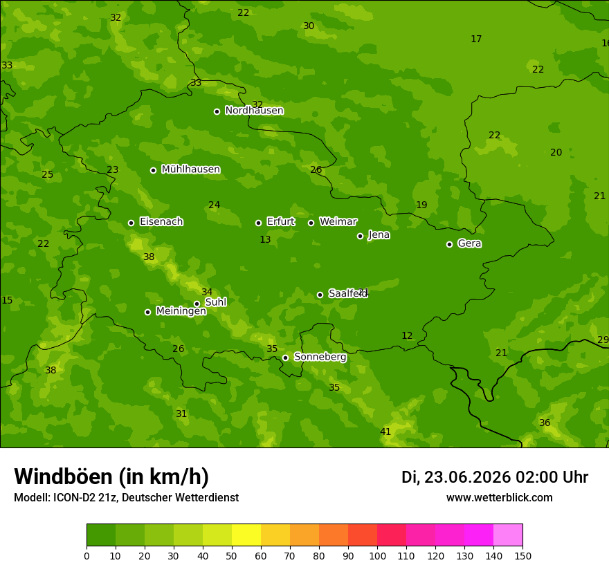 Maximale Windböen