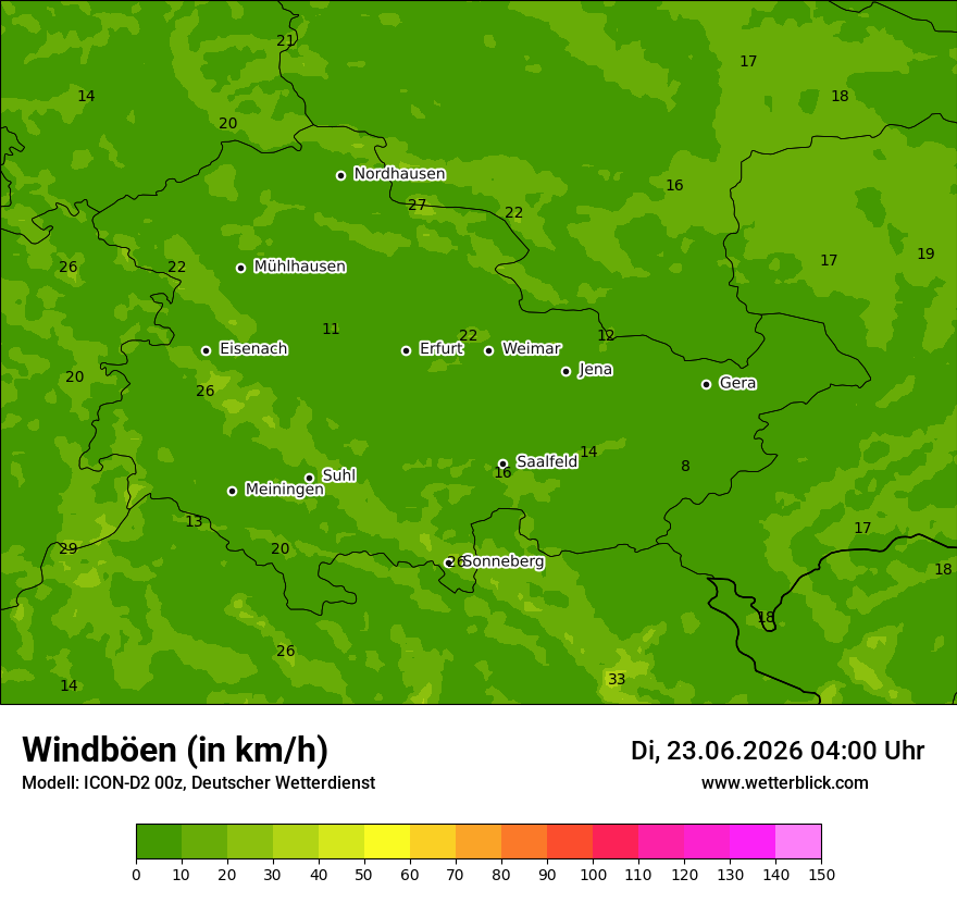 Maximale Windböen