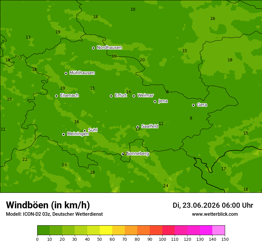 Maximale Windböen