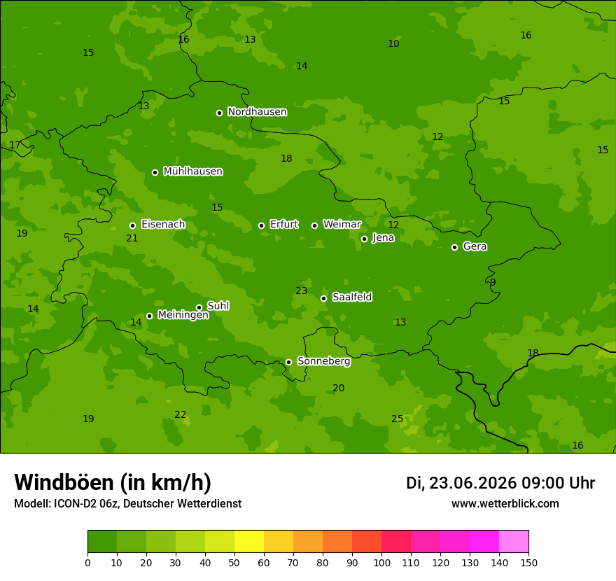 Maximale Windböen