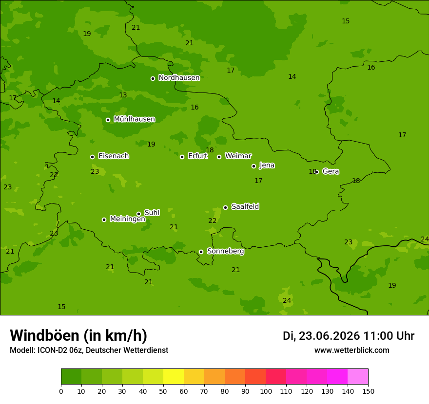 Maximale Windböen