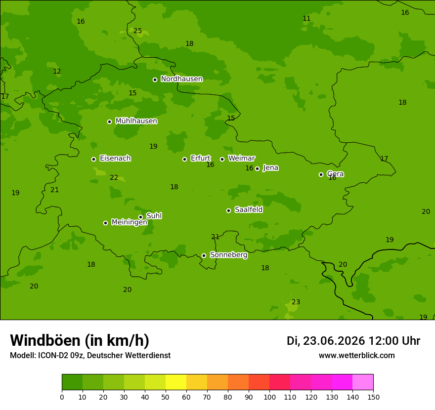 Maximale Windböen