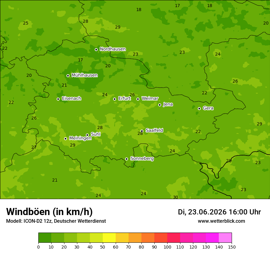 Maximale Windböen