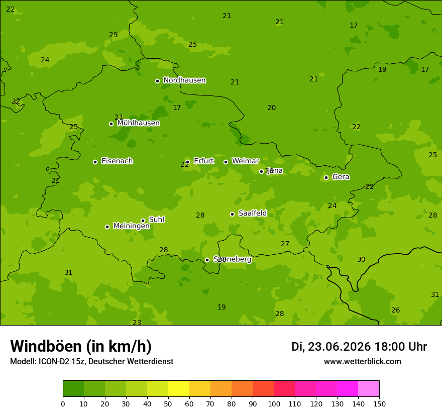 Maximale Windböen