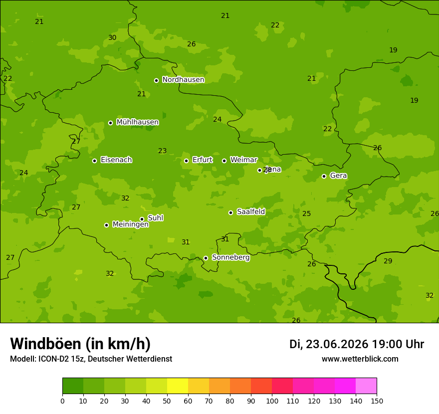 Maximale Windböen