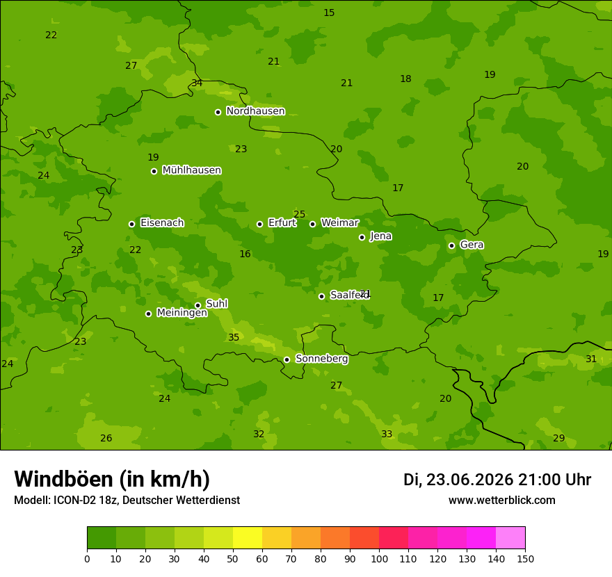Maximale Windböen