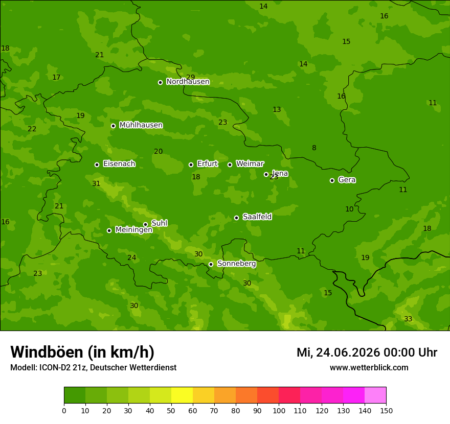 Maximale Windböen
