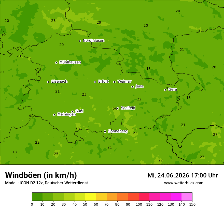 Maximale Windböen