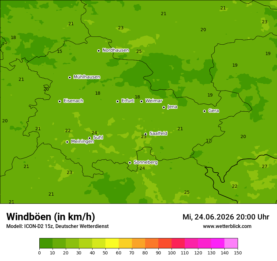 Maximale Windböen
