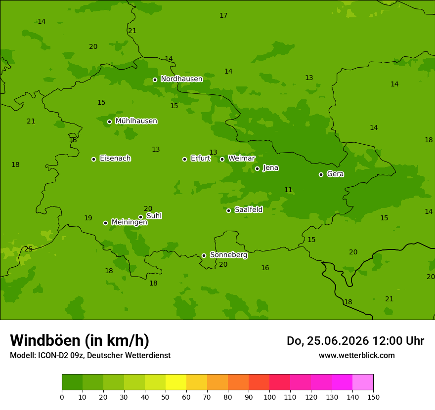 Maximale Windböen