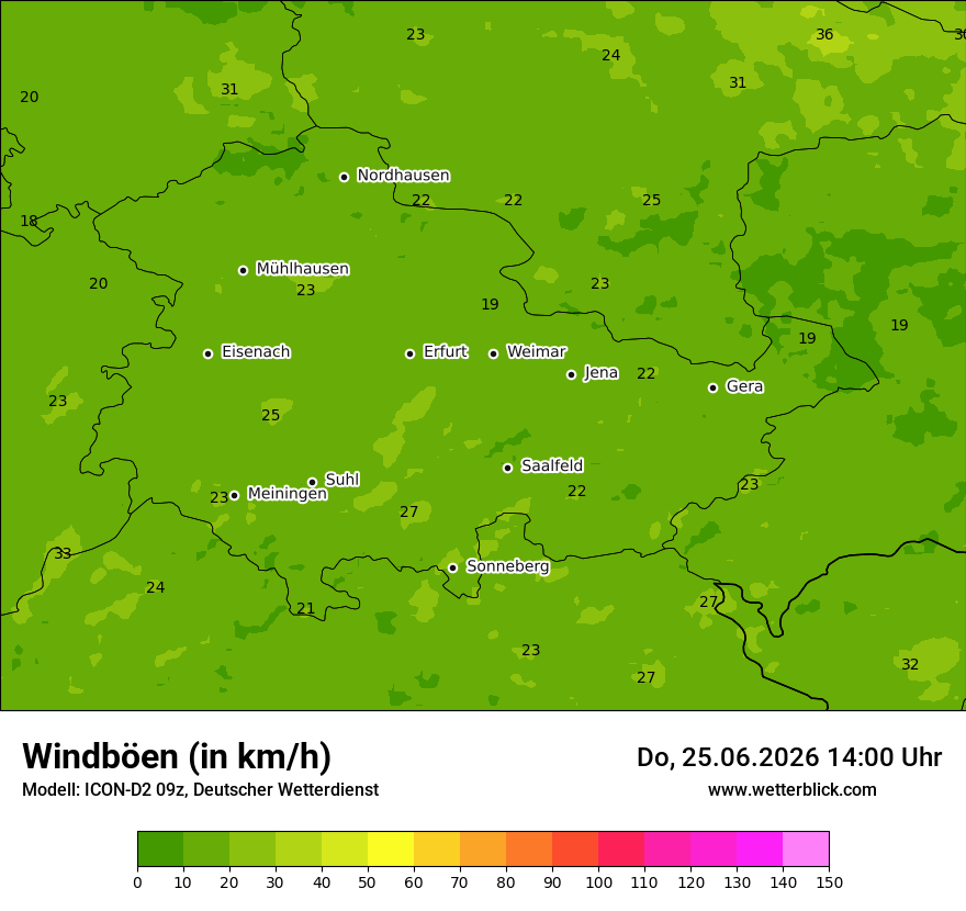 Maximale Windböen