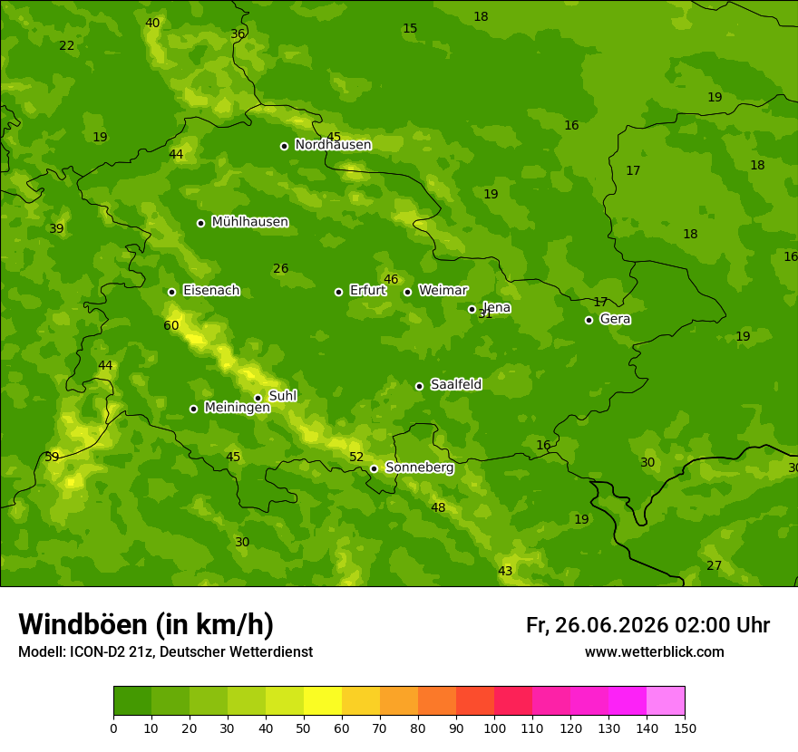 Maximale Windböen