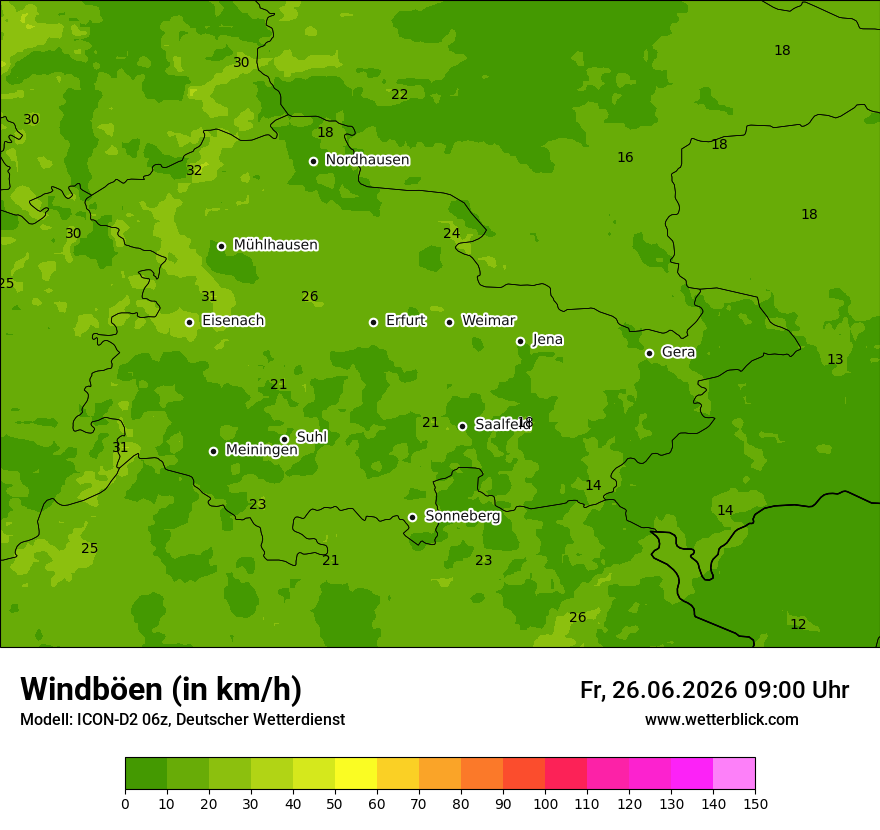 Maximale Windböen