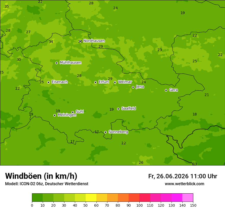 Maximale Windböen