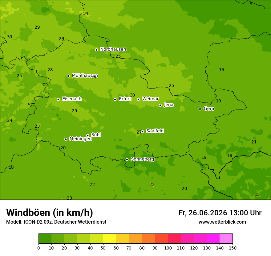 Maximale Windböen