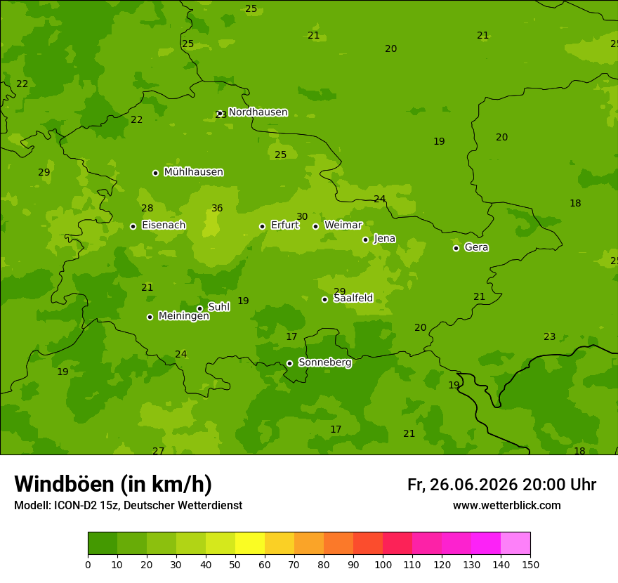 Maximale Windböen