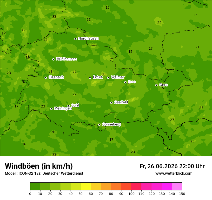 Maximale Windböen
