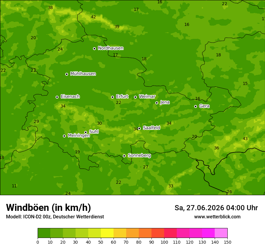 Maximale Windböen