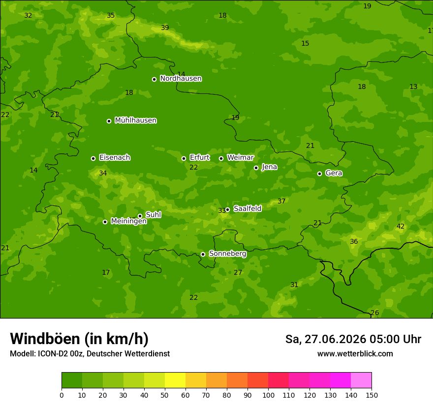 Maximale Windböen