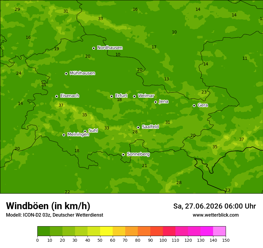 Maximale Windböen