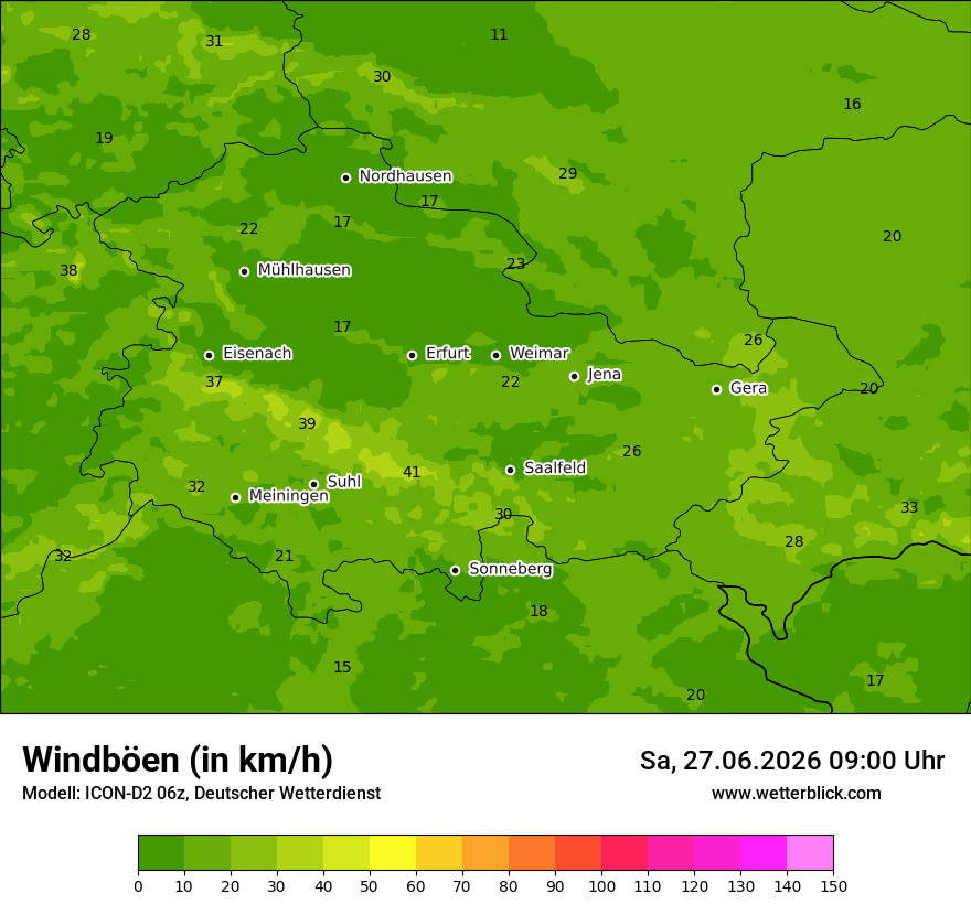 Maximale Windböen