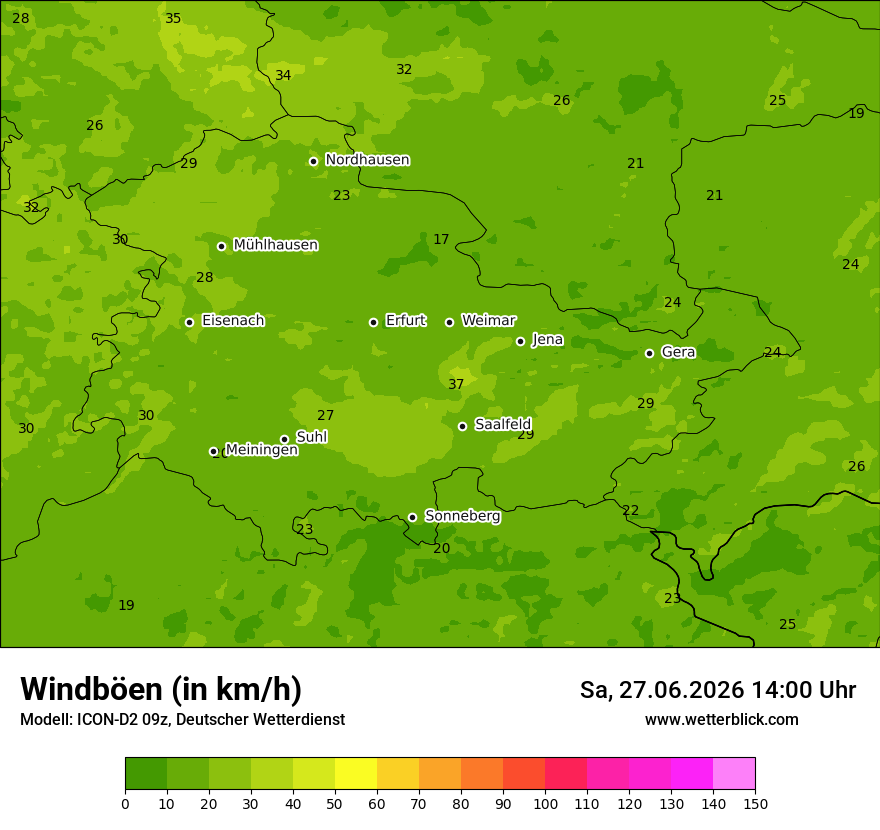 Maximale Windböen