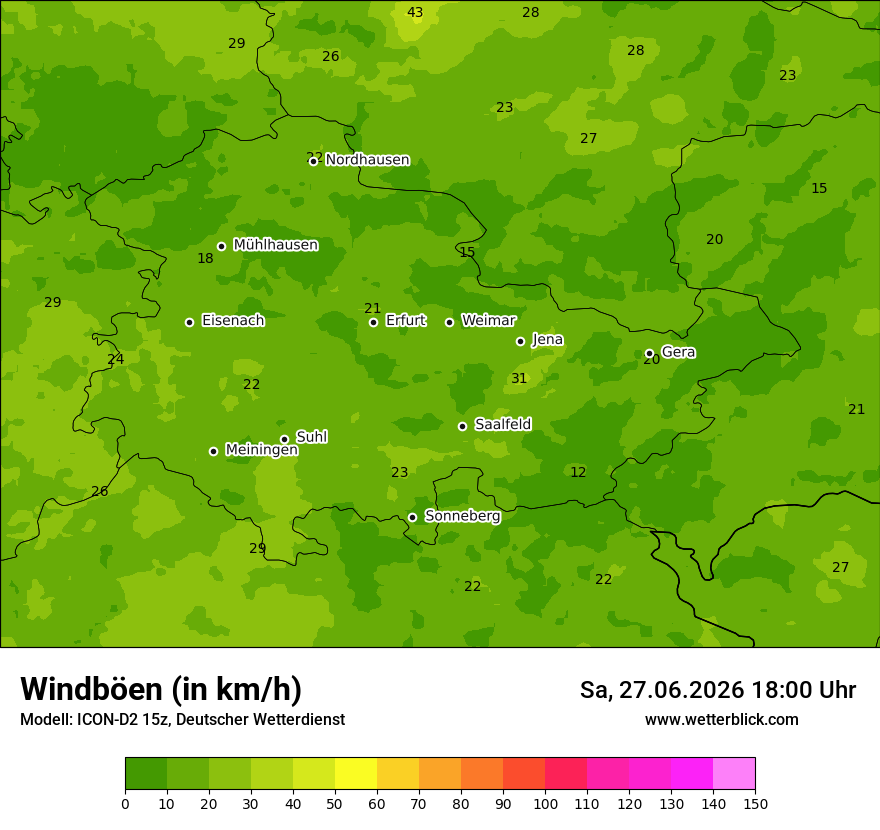 Maximale Windböen
