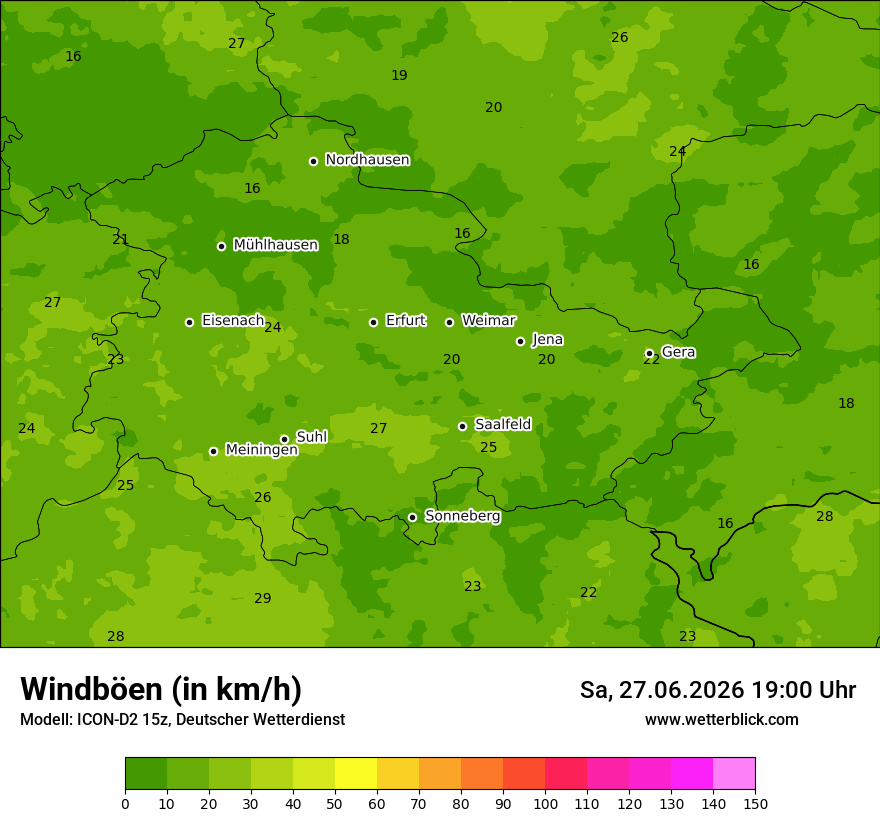 Maximale Windböen