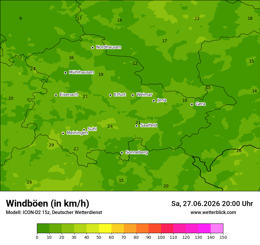 Maximale Windböen