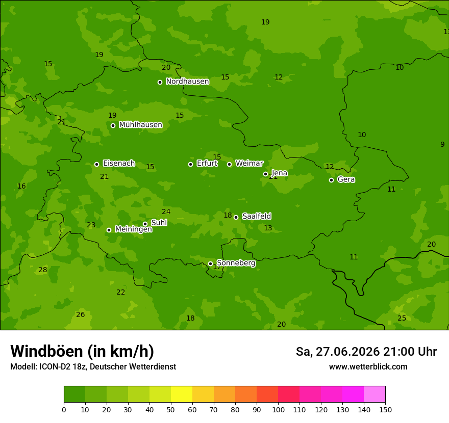Maximale Windböen