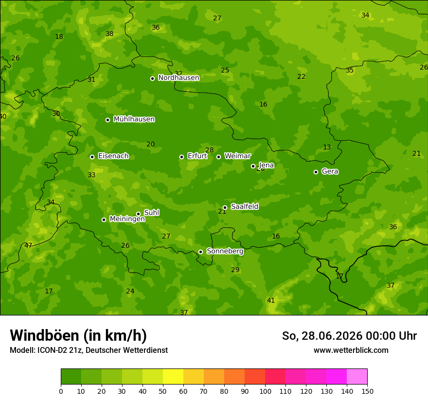 Maximale Windböen