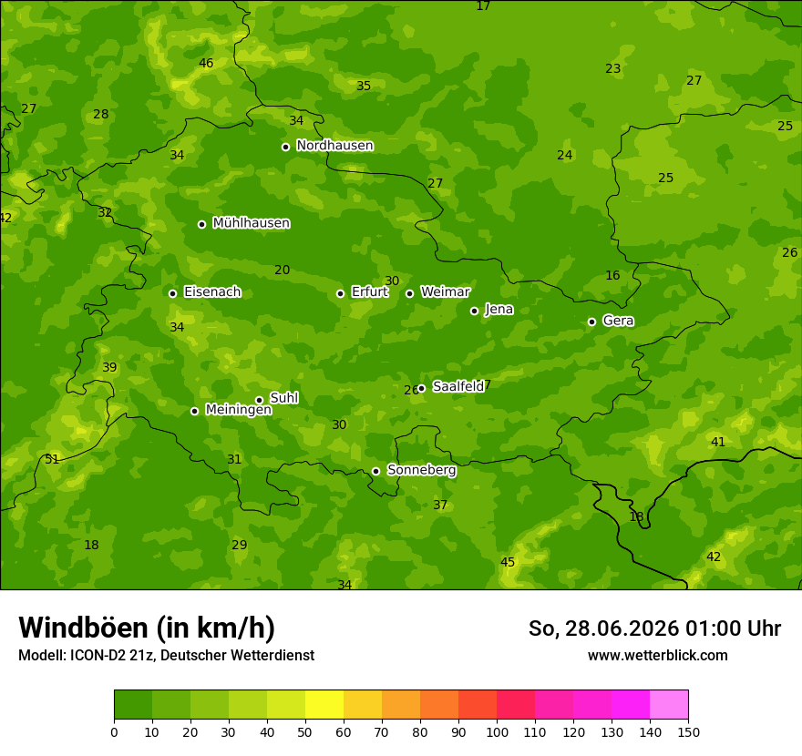 Maximale Windböen