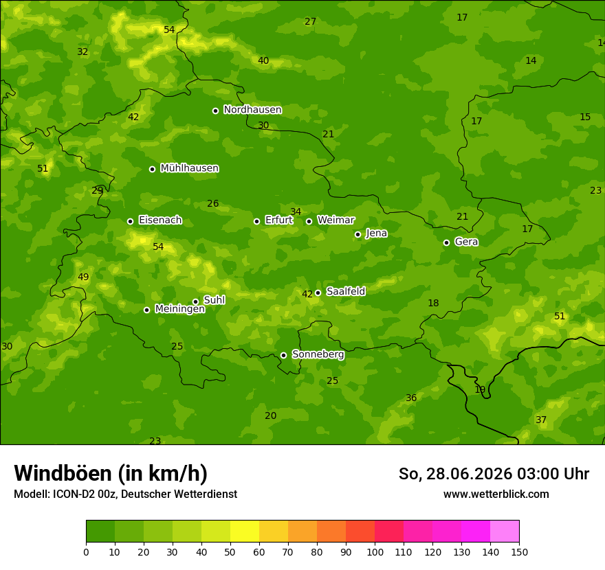 Maximale Windböen