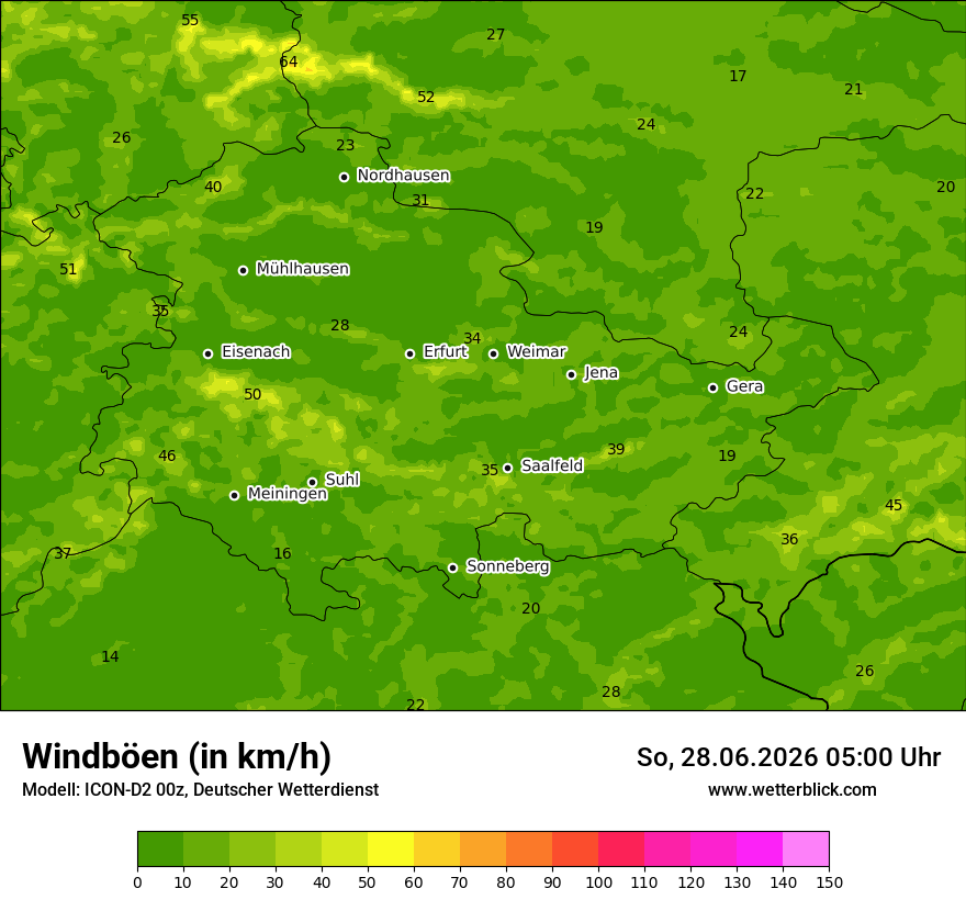 Maximale Windböen